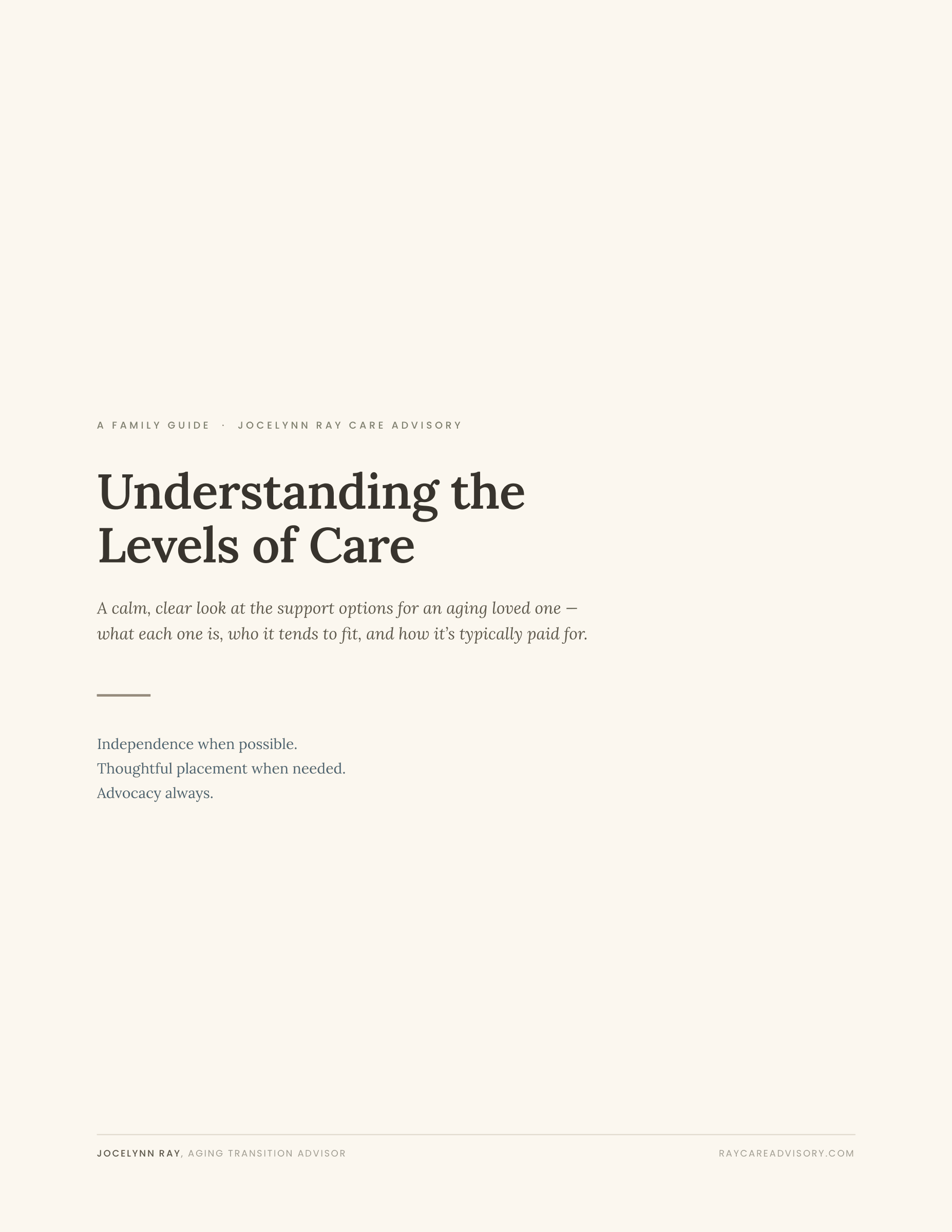 Understanding the Levels of Care